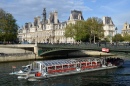 Pont d'Arcole and Town Hall of Paris, France
